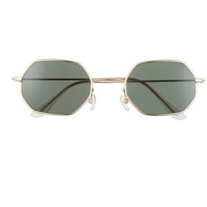 Bp Octagonal Black and Gold Sunglasses